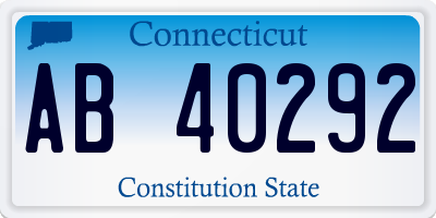 CT license plate AB40292