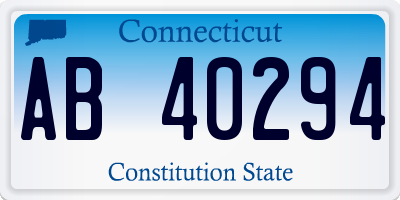 CT license plate AB40294