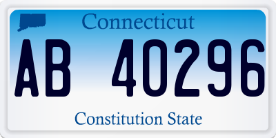 CT license plate AB40296