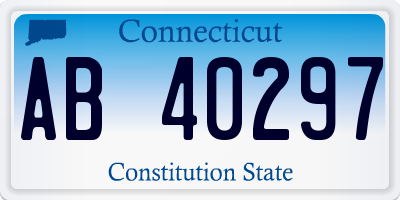 CT license plate AB40297