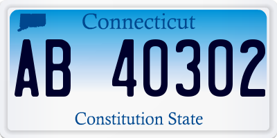 CT license plate AB40302