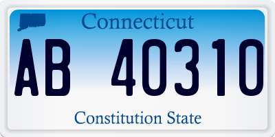 CT license plate AB40310