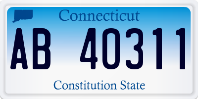 CT license plate AB40311