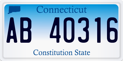 CT license plate AB40316