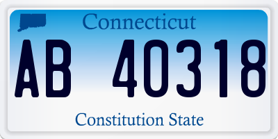 CT license plate AB40318