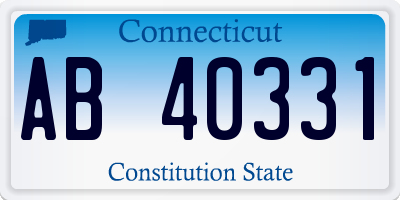 CT license plate AB40331