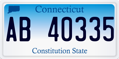 CT license plate AB40335