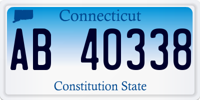 CT license plate AB40338