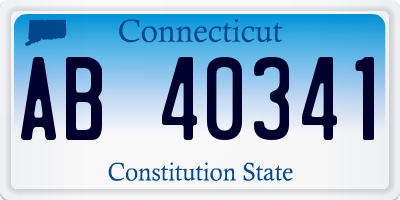 CT license plate AB40341