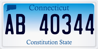 CT license plate AB40344