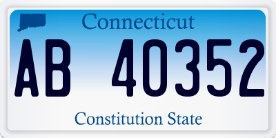 CT license plate AB40352