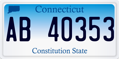 CT license plate AB40353