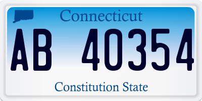 CT license plate AB40354