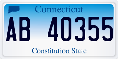 CT license plate AB40355