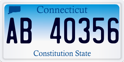 CT license plate AB40356