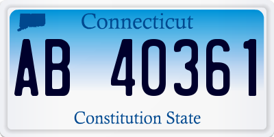 CT license plate AB40361