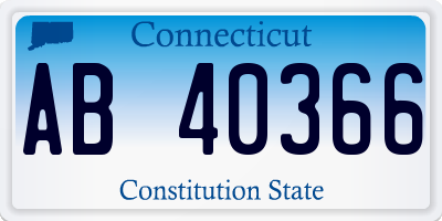 CT license plate AB40366