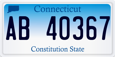 CT license plate AB40367