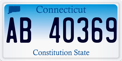 CT license plate AB40369