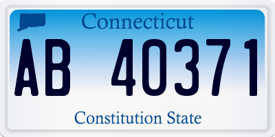 CT license plate AB40371