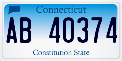 CT license plate AB40374