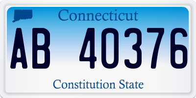 CT license plate AB40376