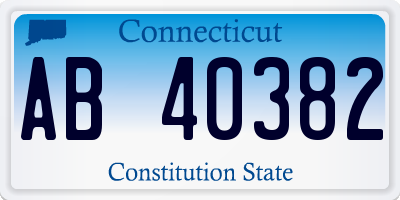 CT license plate AB40382