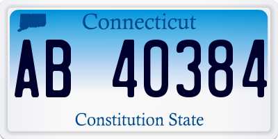 CT license plate AB40384