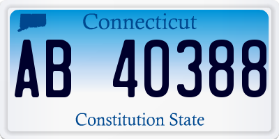 CT license plate AB40388