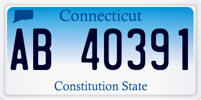 CT license plate AB40391