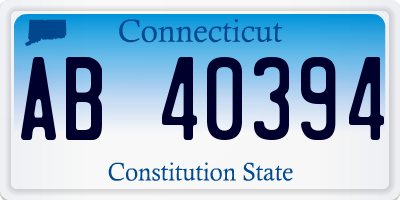 CT license plate AB40394