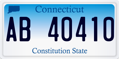 CT license plate AB40410