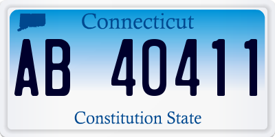 CT license plate AB40411