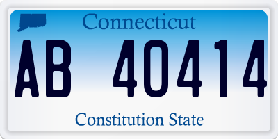 CT license plate AB40414