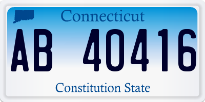 CT license plate AB40416