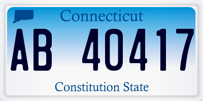 CT license plate AB40417