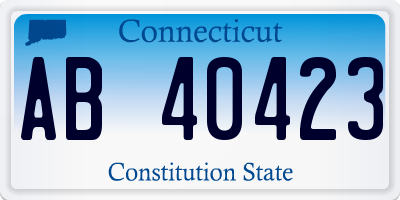 CT license plate AB40423