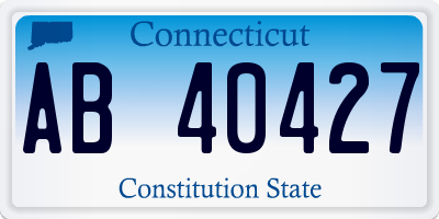CT license plate AB40427