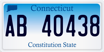 CT license plate AB40438