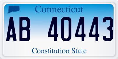 CT license plate AB40443