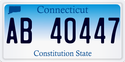 CT license plate AB40447