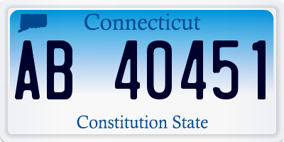 CT license plate AB40451