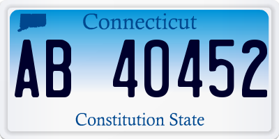 CT license plate AB40452