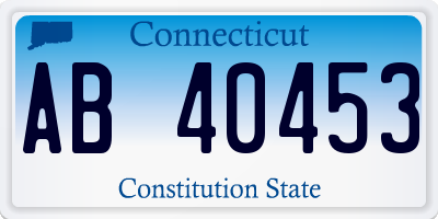CT license plate AB40453