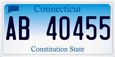 CT license plate AB40455