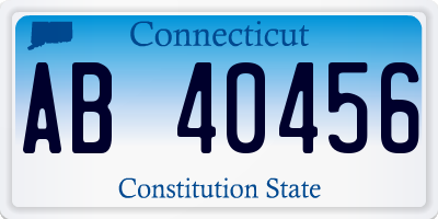 CT license plate AB40456