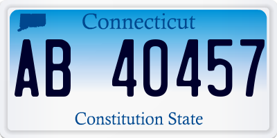 CT license plate AB40457
