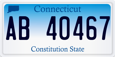 CT license plate AB40467