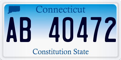 CT license plate AB40472