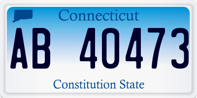 CT license plate AB40473